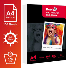 KOALA A4 Glossy Photo Paper 200GSM 100 Sheets for Canon HP Epson Printers