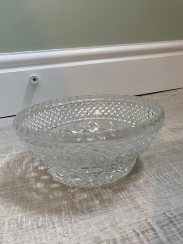 Vintage cut crystal glass bowl - vintage,