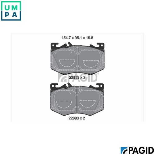 Brake pad set disc - pad,