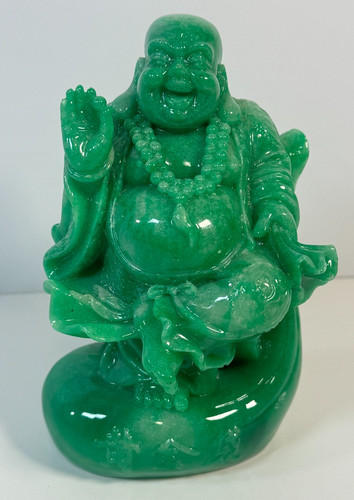 Green jade colored laughing - green,