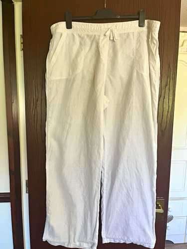 White linen wide - m&s,