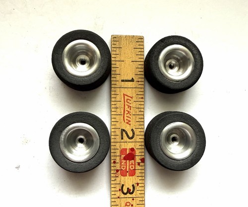 Vintage rear slot car wheels - car,