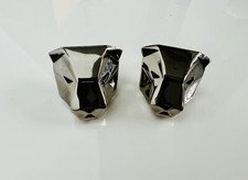 Ralph & Russo Designer Bag Slider Buckle Jaguar Head Charm Pendant Gunmetal BN