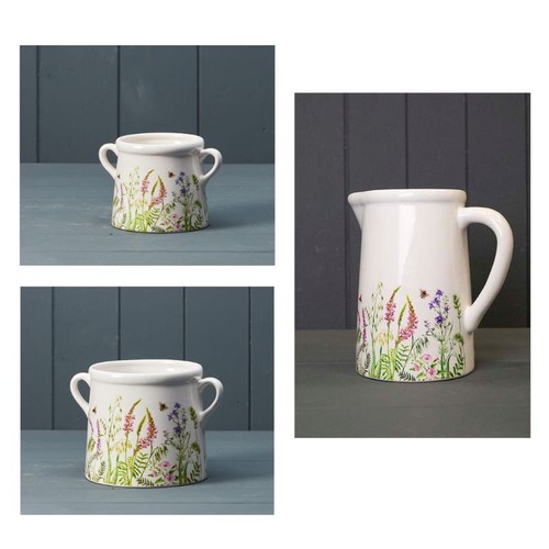 Meadow design ceramic pot - meadow,