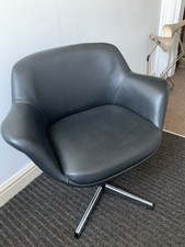 Mid Century Vinyl Swivel Chair