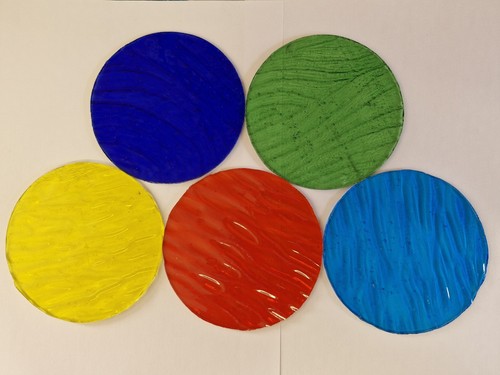 Pieces stained glass - 5,