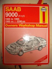 HAYNES WORKSHOP MANUAL SAAB 9000 4-CYL 85-95 C-N REG PETROL TURBO 1686 ORANGE 1