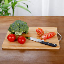 Bamboo Wooden Cutting Chopping / Serving Board with Metal Handle