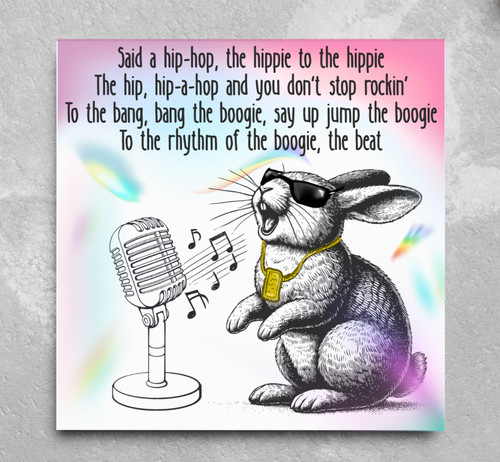 Hip hop bunny birthday - hip, card