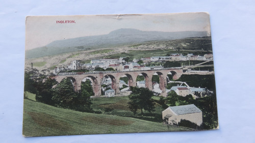 Railway postcard ingleton - railway,