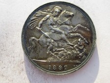 1897 LX Silver Victoria Crown Nice Collectable Condition 5/- Extremely Fine