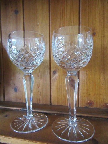Pair lead crystal hock - of,