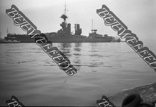 2x Old Negatives.Royal Navy Dreadnought Battleship."HMS Iron Duke".c1930's..#086