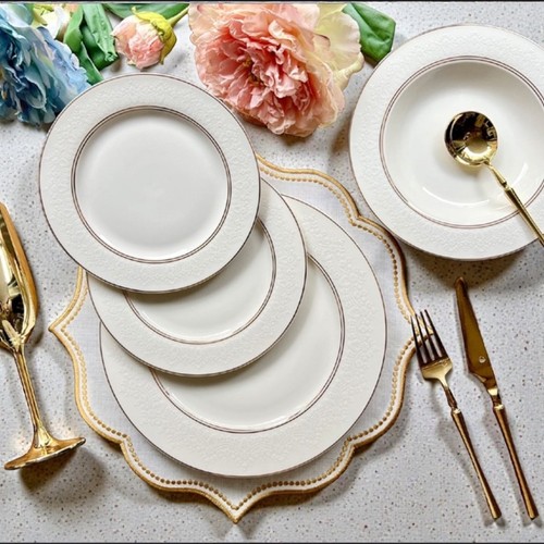 Luxury white and gold piece - white,