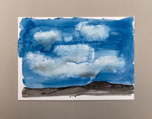 Landscape watercolour painting - landscape,