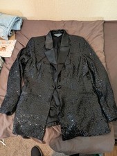Women's Black Sequin Blazer