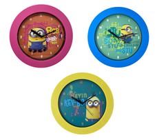 Minions Wall Clock Childens Bob Kevin Stuart Official UK Licensed Bedroom Toys