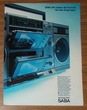 Rare Advertising Vintage SABA