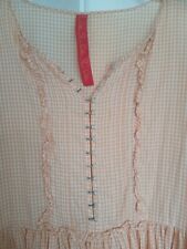 ewa i walla dress Orange And White Gingham, Size Large In VGC