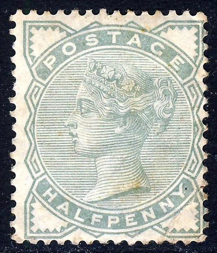 1880 halfpenny pale - qv,