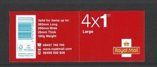 GB 2013 4 x 1st CLASS LARGE NVI PiP STAMP BOOKLET RB4 - MA12 - CYLINDER W2 W1