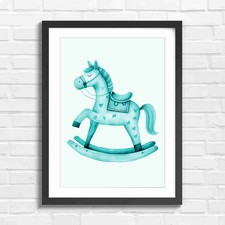 Whimsical wooden rocking horse - rocking,