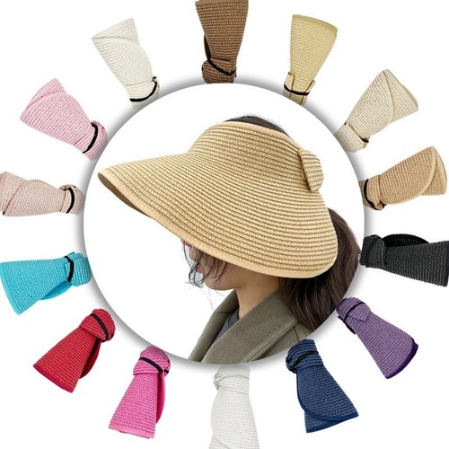 Women straw sun visor - visor, hat