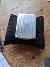 Silver Matchbook Holder, gilt interior,engine turned. Hallmark 1923.