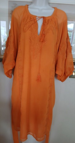 Orange summer dress - orange,