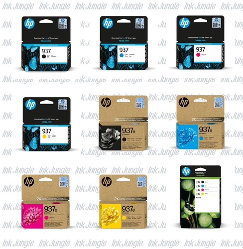 937 black cyan magenta - hp,