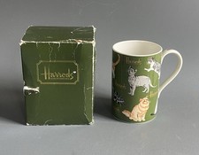 HARRODS Fine Glazed Stoneware CAT MUG with original box