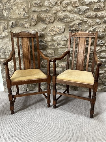 Antique oak chairs - oak, set