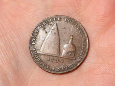 1794 Irish Half Penny Token Dublin Talbort Fyan Grocer Poolbeg Street #M141