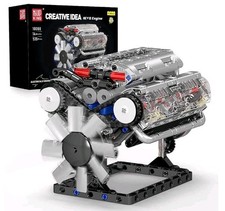 Mould King 10088 V-Type 8-Cylinder Engine Vehicle Motor Building Block Toy MOC