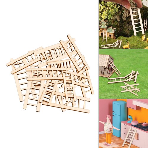 30pcs miniature wood ladders - 30pcs,