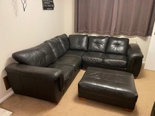 BLACK LEATHER CORNER UNIT plus