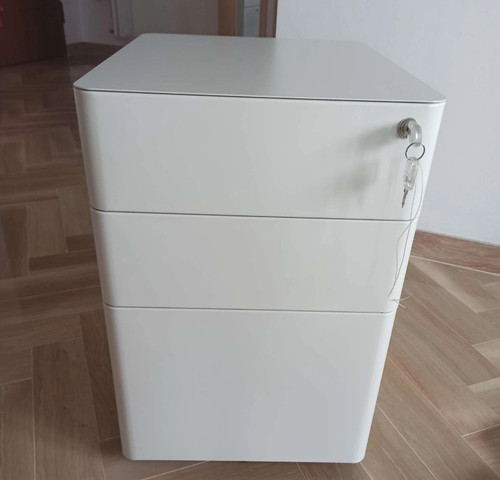 Lockable filing cabinet white - lockable,