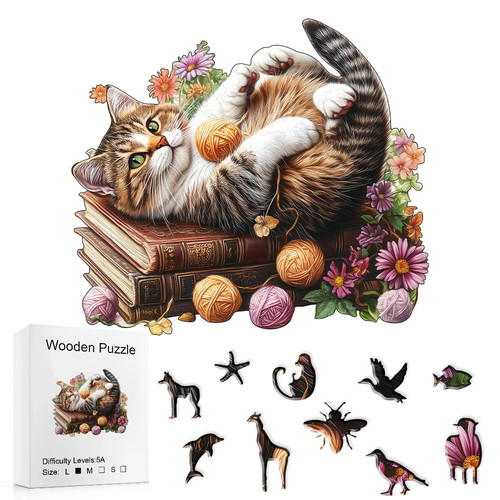 Wooden jigsaw puzzle set - wooden,