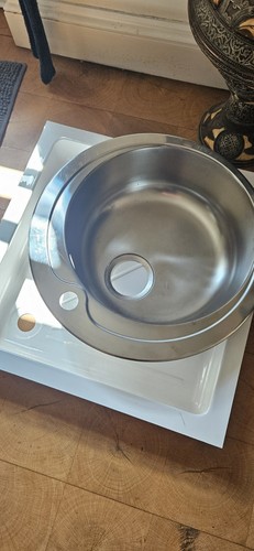 Stainless steel camper sink - steel,