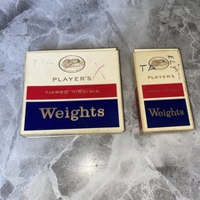 Players Weights Empty Cigarette Packets x2 