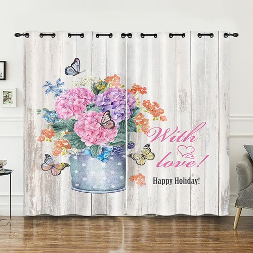 Vintage flower curtains - flower,
