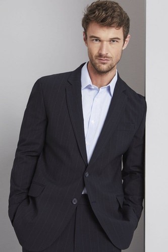 Men jacket chest navy - jacket,