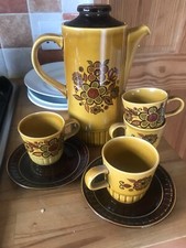 ROYAL WORCESTER PALISSY SIERRA COFFEE SET BUNDLE VINTAGE 1970S
