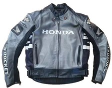 Honda Racing Motorcycle Leather Jacket Biker Cowhide Motorbike Jacket In Armour