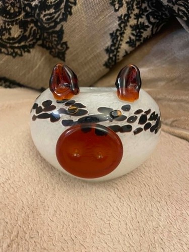 Vintage retro art glass bowl - art,