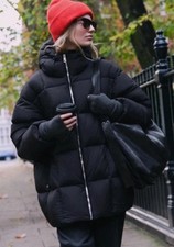 Zara Hooded Puffer Jacket With