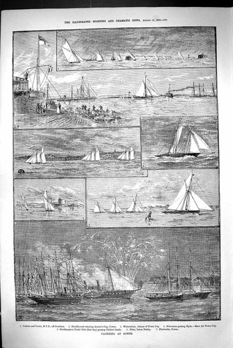 Old 1883 yachting - old,