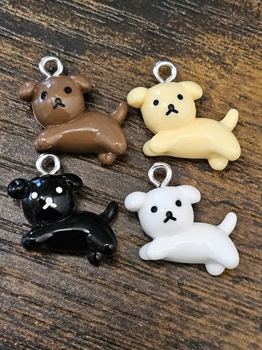 Resin dog charms for - 4,