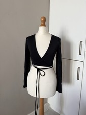 Zara Black Crop Top with Tie