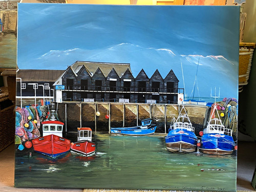 Whitstable harbour boats - whitstable,
